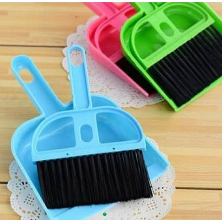 COD ✅ Dustpan Sapu Pengki Mini Set Serokan Sampah Kecil Perabotan Rumah Tangga Murah