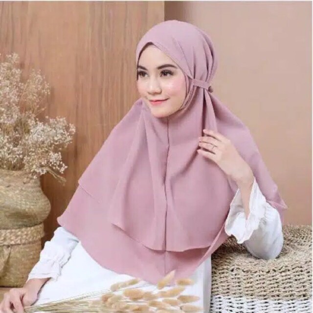 JILBAB INSTAN MARYAM 2 LAYER BERGO INSTAN SYRIA DOUBLE LAYER HIJAB INSTAN BERGO MURAH