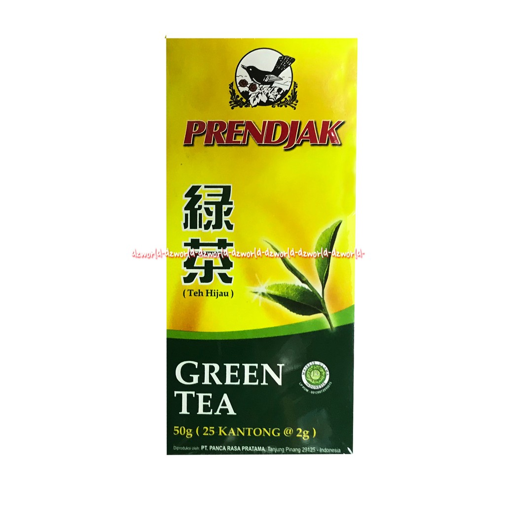 Prendjak Teh Hijau Celup 25 Kantong Green Tea Sachet Celup Prenjak