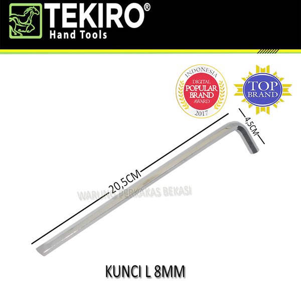 Tekiro Kunci L Panjang Satuan 8mm 8 Mm Terjangkau