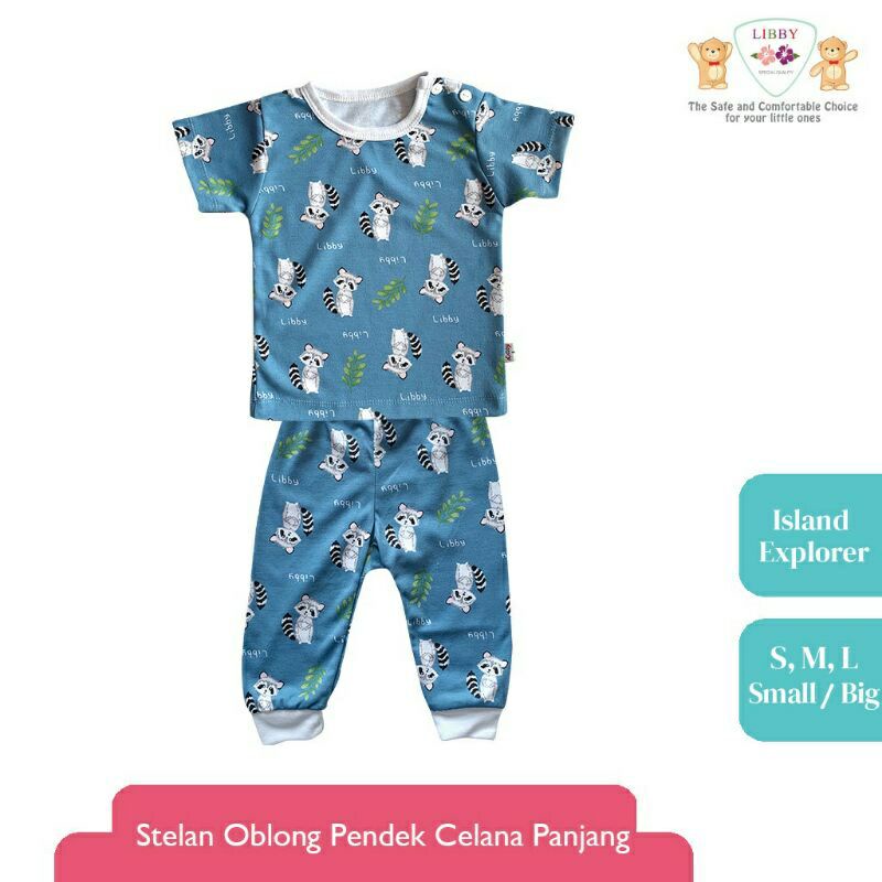 NEW size XXL LIBBY Island Explorer Setelan Piyama Panjang Anak dan Setelan Baju Pendek Celana Panjang | ex kado perlengkapan bayi