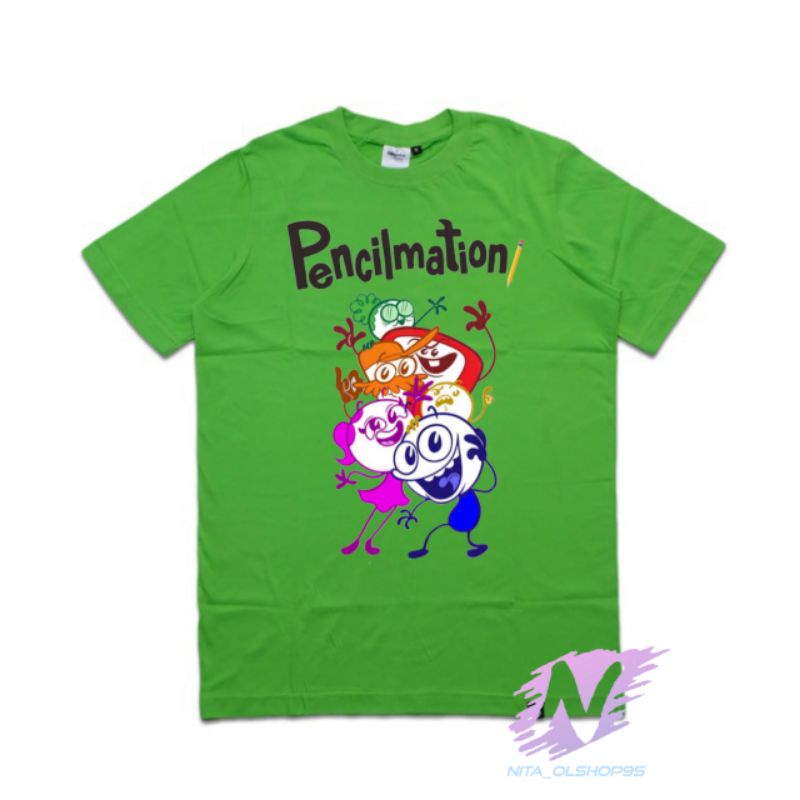 kaos anak kartun pencilmation