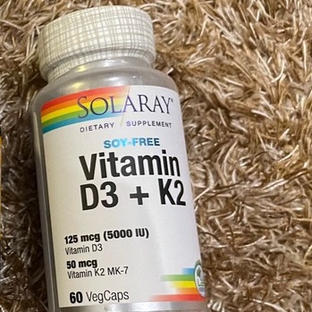 Solaray Vitamin D3 K2 60 veggie caps