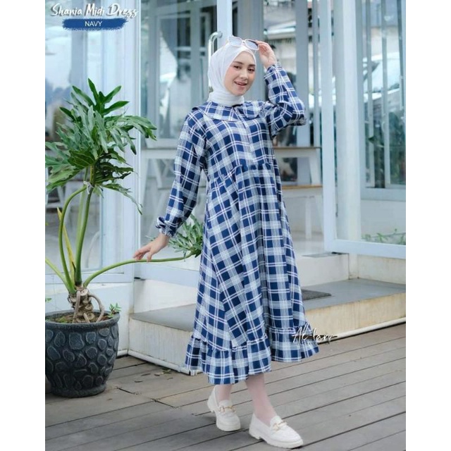SHANIA MIDI DRESS ORY ALFARO DRESS CANTIK VIRAL TERBARU TREND MASAKINI