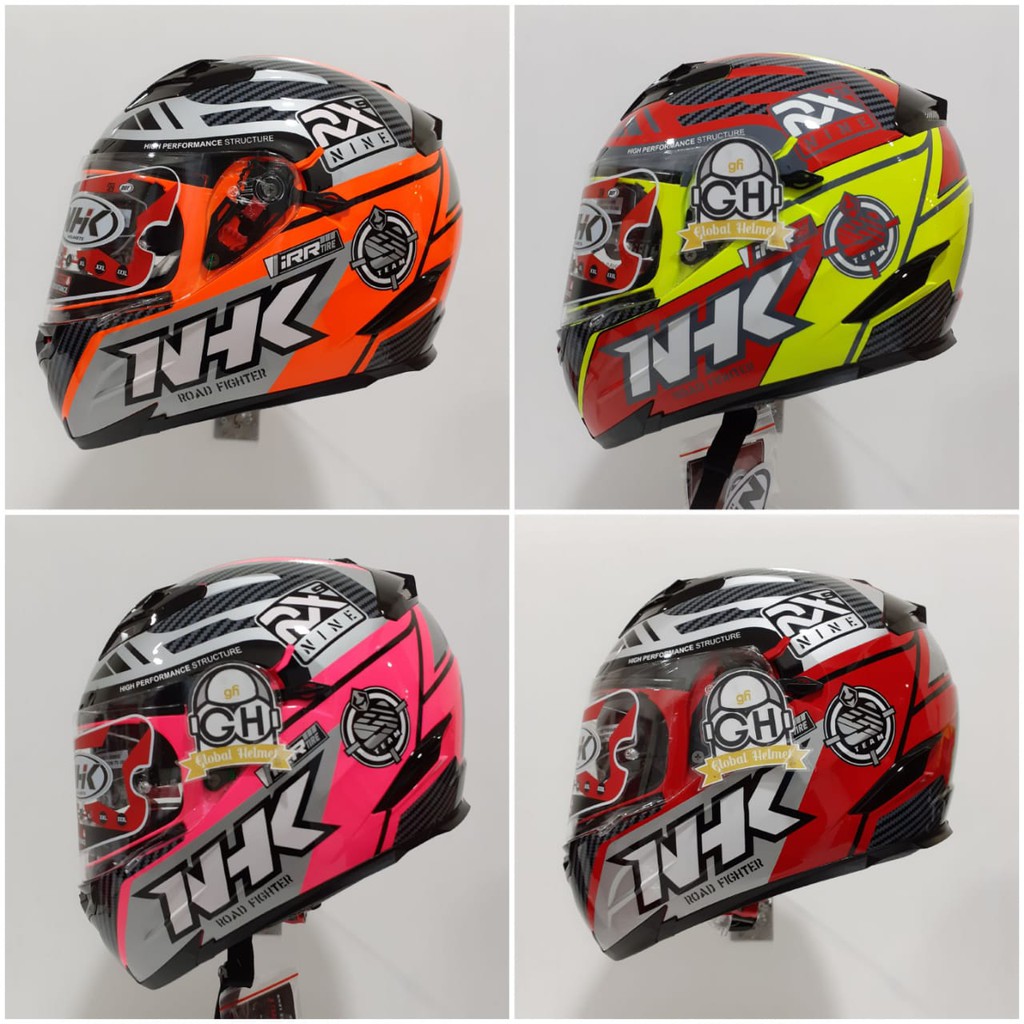 HELM NHK RX9 RACER X NHK RX-9 RACER X NHK RX NINE FLAT VISOR NHK FULLFACE