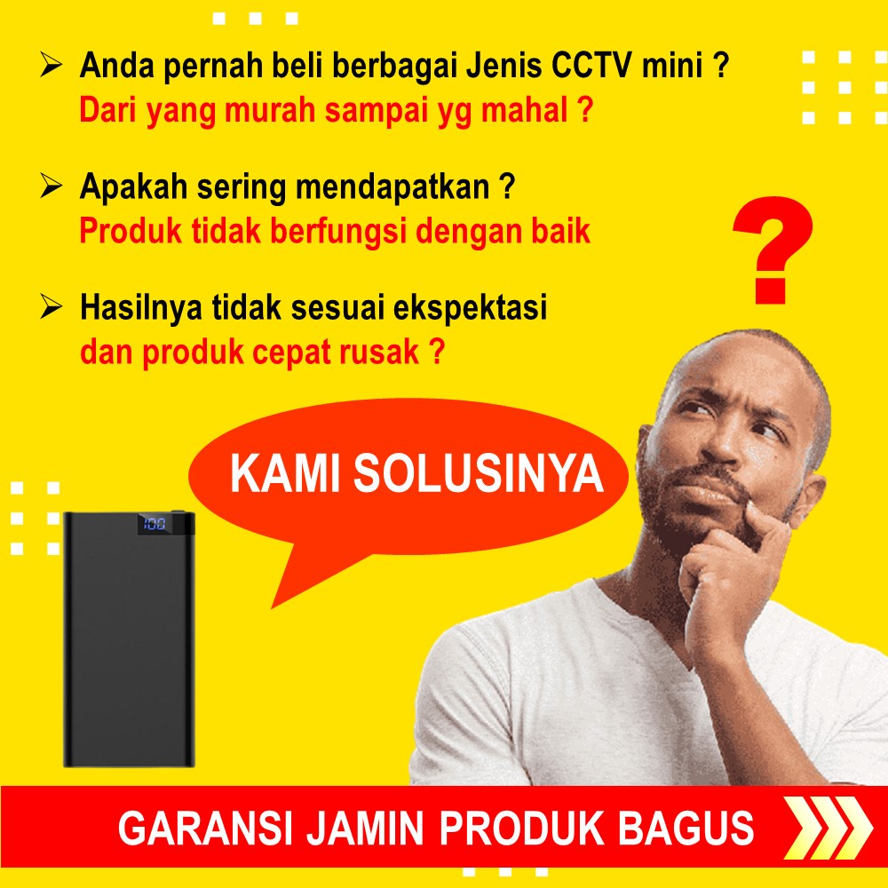 KAMERA PENGINTAI KECIL CCTV MINI TERSEMBUNYI WIFI TANPA KABEL SPY CAM IP HIDDEN CAMERA OUTDOOR JARAK JAUH MATAMATA PENGINTIP BENTUK POWER BANK TERHUBUNG HP FULL HD TERBARU JS146