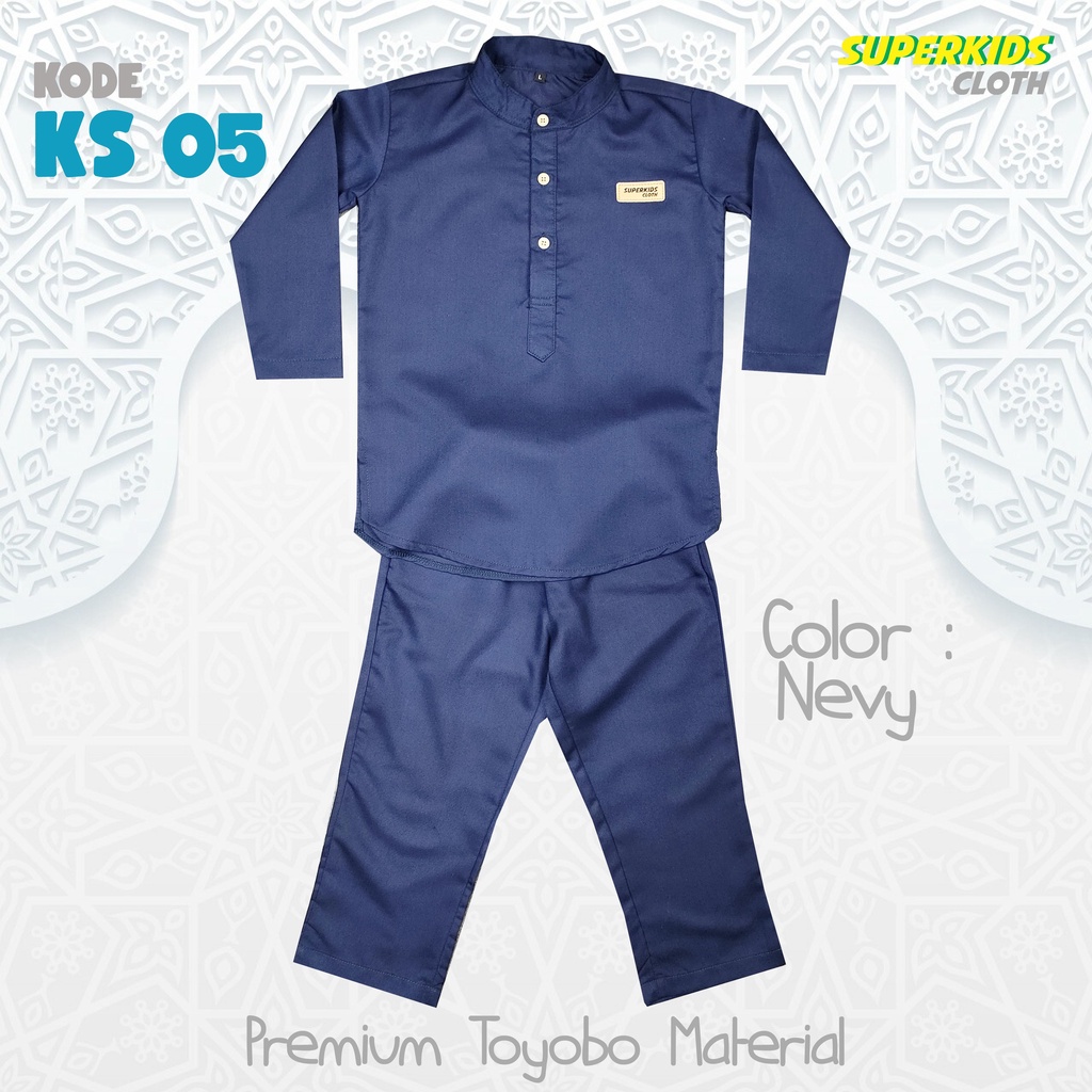 Koko Set Setelan Koko Kurta Anak Laki Laki Nevy 1 - 10 Tahun Superkidscloth