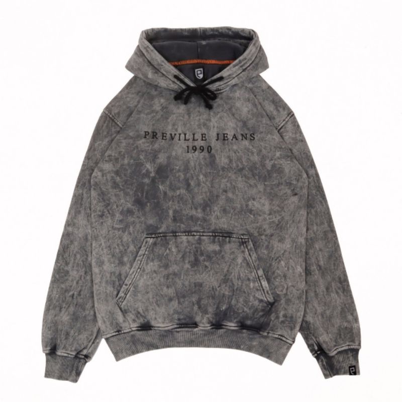 SWEATER HOODIE ORIGINAL PREVILLE JEANS 1990 GREY AUTHENTIC (BESTSELLER)