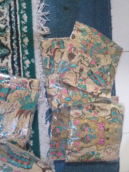 ( Gamis Jumbo ) Batik Couple Keluarga Sania Ruffle Ori Ndoro Jowi Dnt Motif Merak Tosca