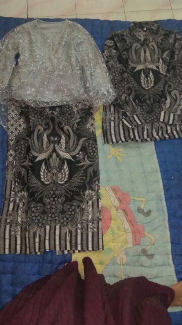 Baju Cople Annabel Pinguin Original Seno Estu - Baju Batik Cople -batik Cople Brukat Tille Mutiara