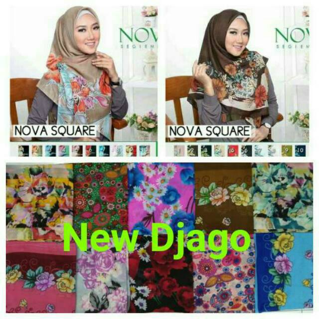 JILBAB KERUDUNG PARIS MOTIF HALUS segi empat grosir