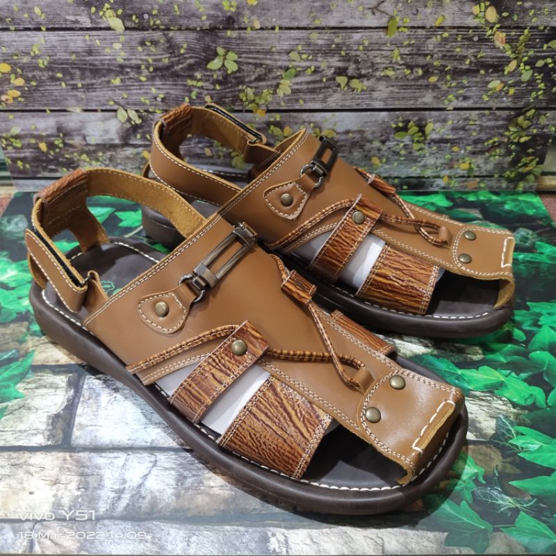 SEPATU SANDAL TALI PRIA ASLI KULIT
