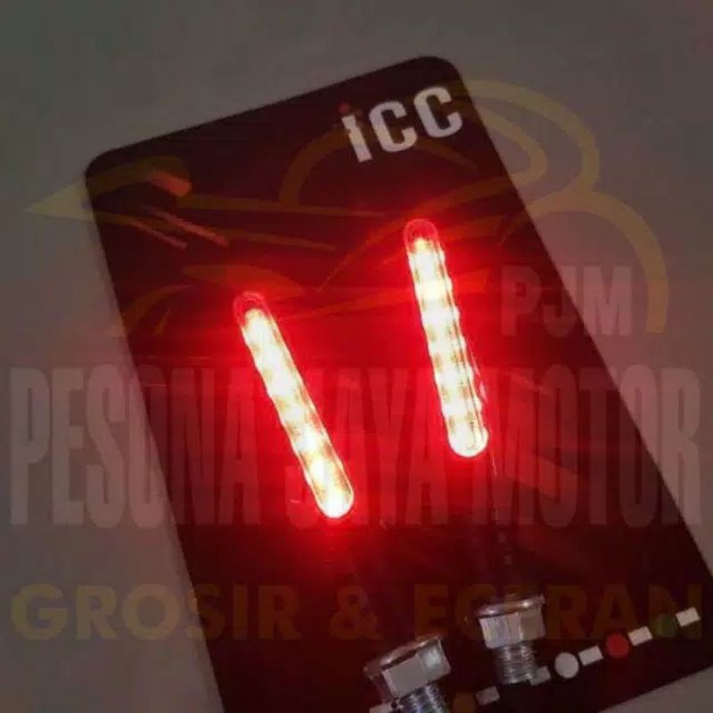 Sein Running Lampu Sen Running LED Lidi 2 Mode Universal Semua Motor Bisa