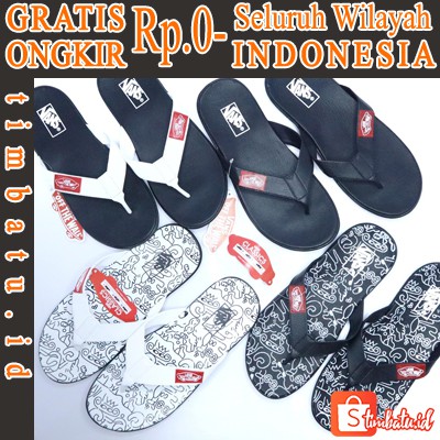 TERLARIS sandal jepit tali kulit urban premium vans sport kasual grade original sandals dewasa japit