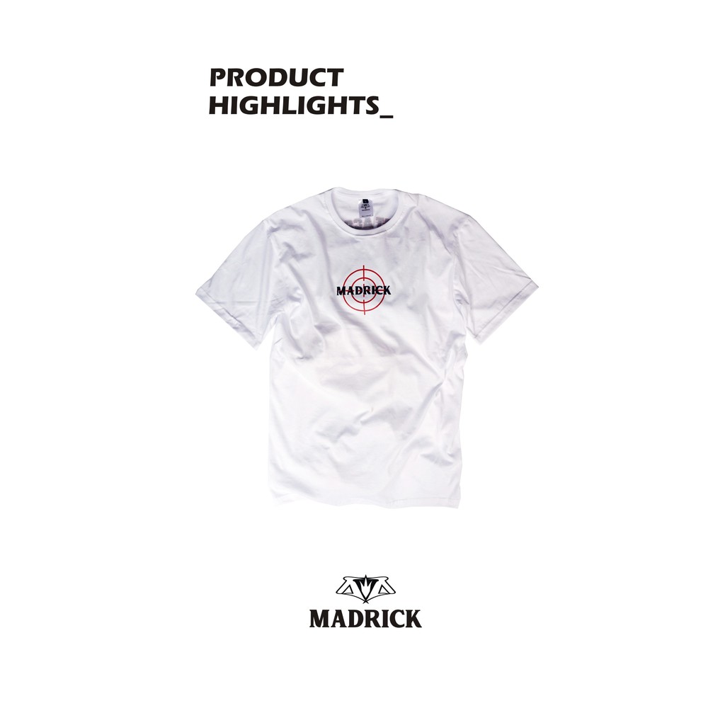 MADRICK Kaos Casual Basic Putih Tshirt Pointblank Regular