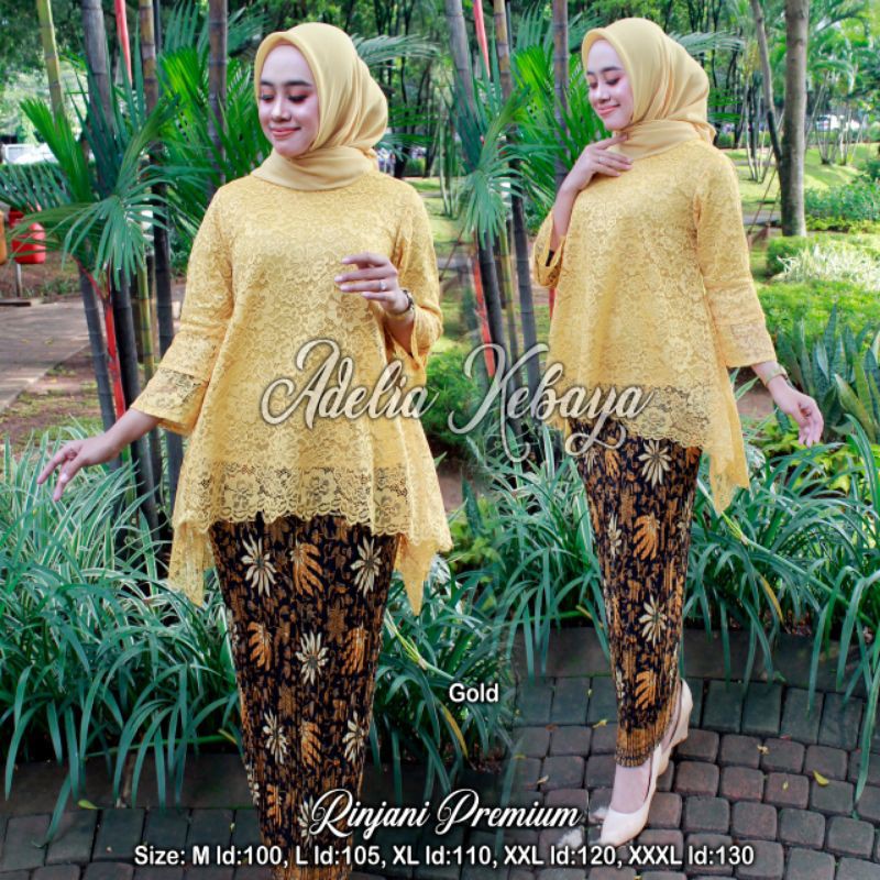 IndahKebaya | SET KEBAYA JUMBO LD 100 - LD 130 / RINJANI BIANCA WAKA WAKA / KEBAYA KONDANGAN