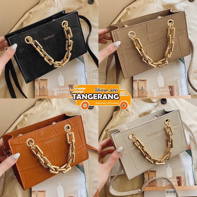 ⭐️⭐️HOT SALE⭐️⭐️ TAS WANITA HANDBAG SELEMPANG SLINGBAG CEWEK IMPORT RANTAI KONDANGAN LB- 133