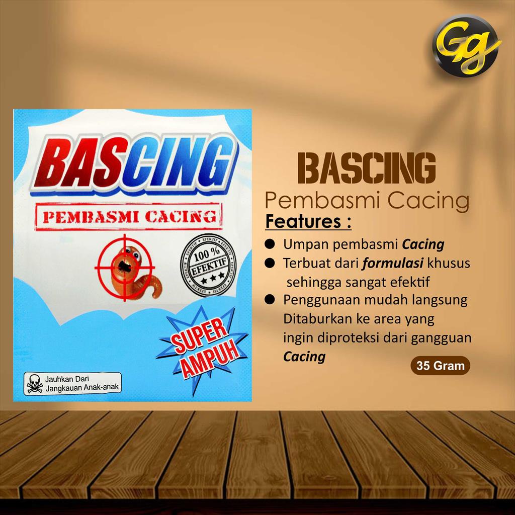 BASCING PEMBASMI CACING SACHET 25 GRAM INSEKTISIDA