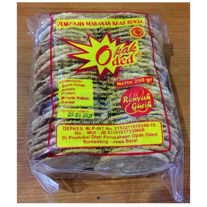 

Opak Oded Jajanan Snack Enak Asli Sumedang