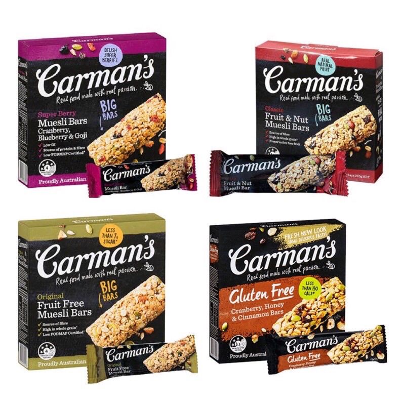 

CARMAN'S BAR Classic - Original - Gluten Free Cranberry, Honey & Cinnamon 270gr