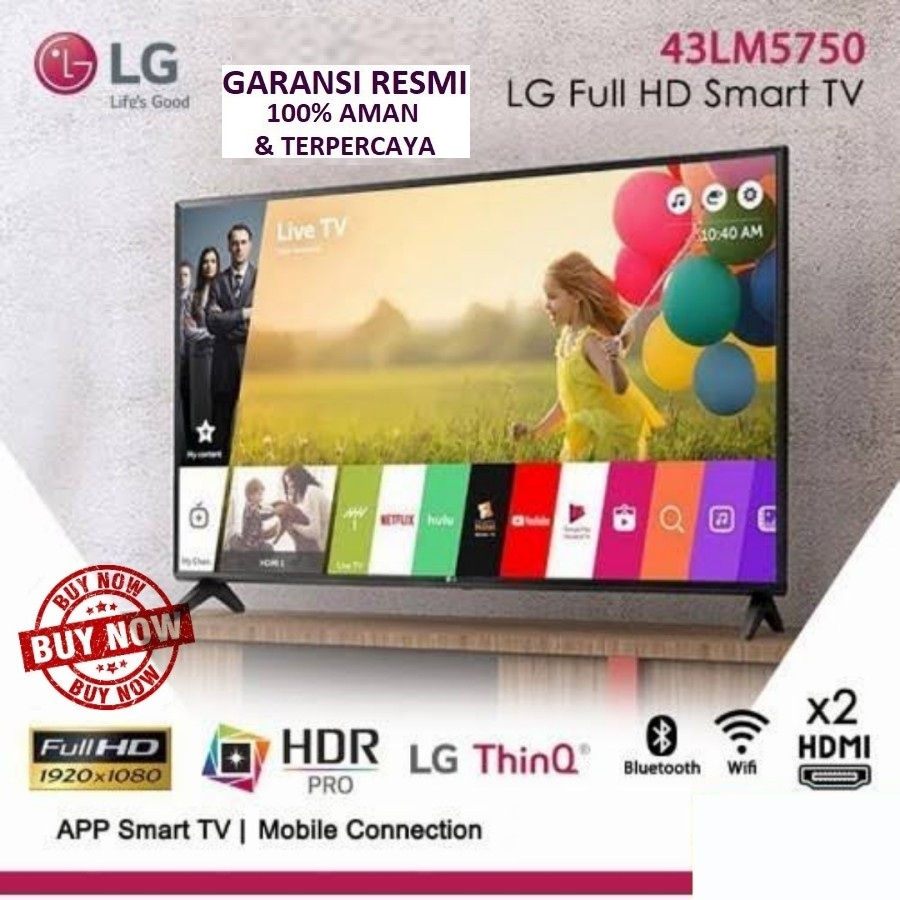 LG 43 Inch 43LM5750 Smart TV FHD Digital TV 43LM5750PTC Terbaru
