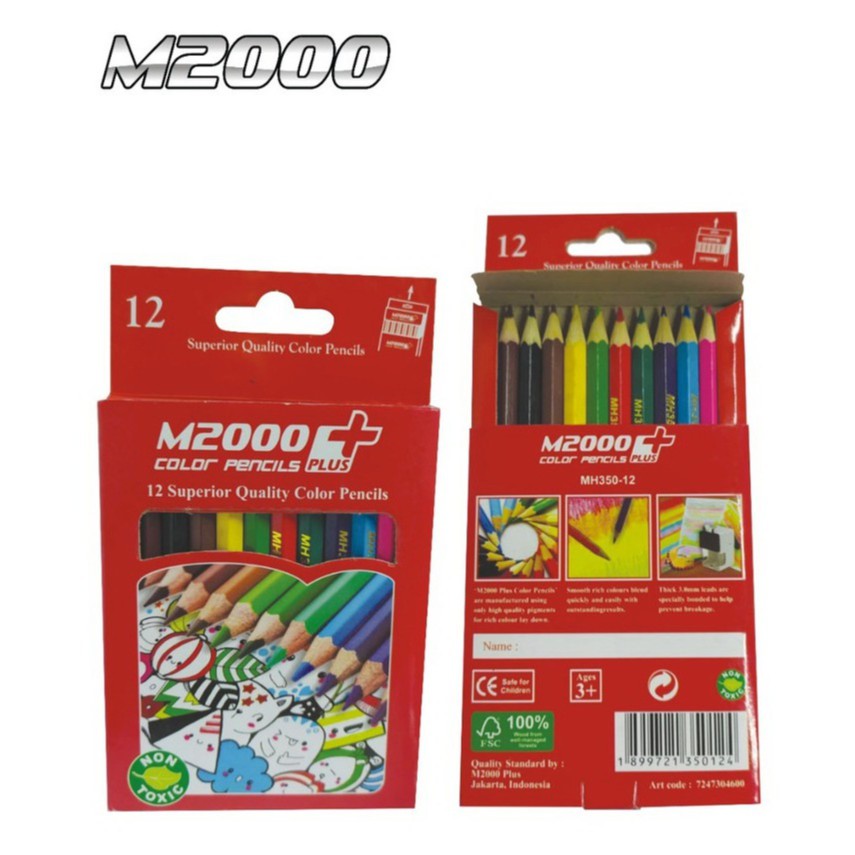 

M2000 Pensil Warna M2000 Plastic Colored Pencil 12 Colors MH350-12