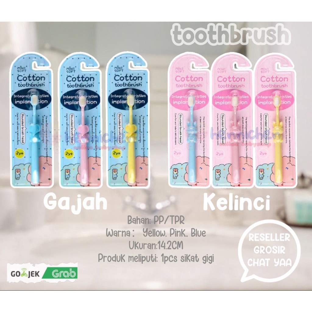 Cotton Toothbrush Mini Soft for 2 years - Sikat Gigi Anak