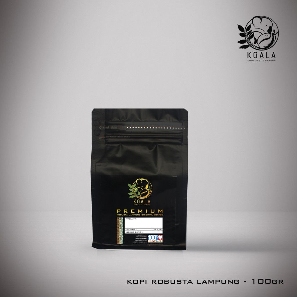 

Kopi robusta lampung KOALA COFFEE PREMIUM 100 GRAM (BIJI ATAU BUBUK)