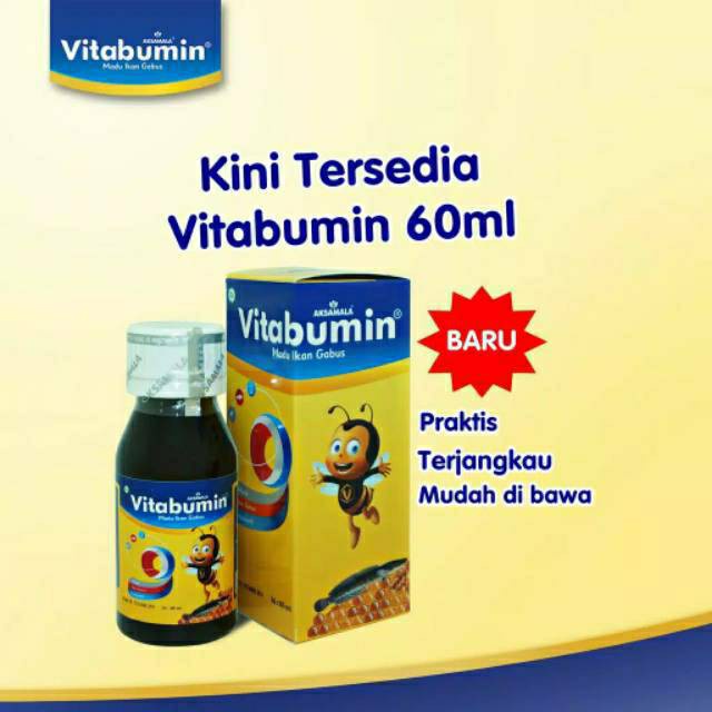 Vitabumin 60ml / Madu Albumin Ikan Gabus / Madu Anak / Vitamin Otak Anak.