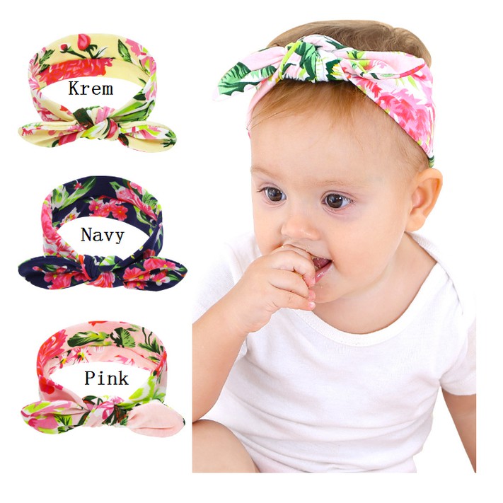 Bandana Bayi Bunga - Headband Bayi Flower