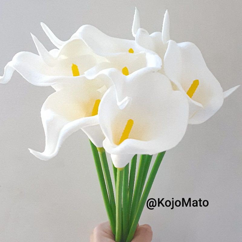 B004 Bunga Calla Lily Latex Real Touch bunga hias plastik artificial dekorasi kamar babysbreath