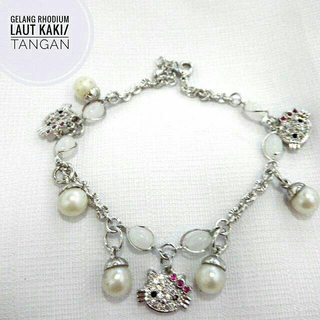 Gelang Kaki Tangan Mutiara Air laut Asli Lombok