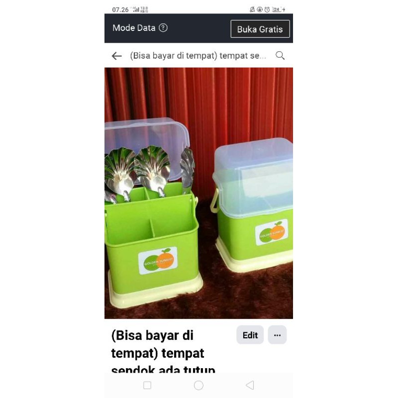 wadah sendok ada tutup