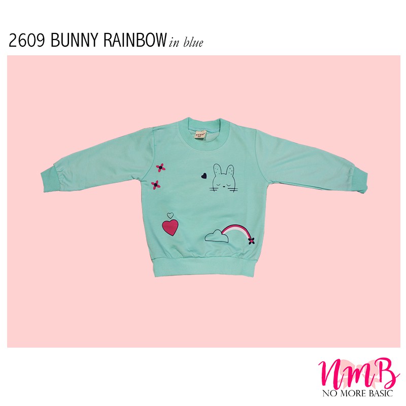 Kids Sweater 2609 Bunny Rainbow -  Baju Lengan Panjang Anak