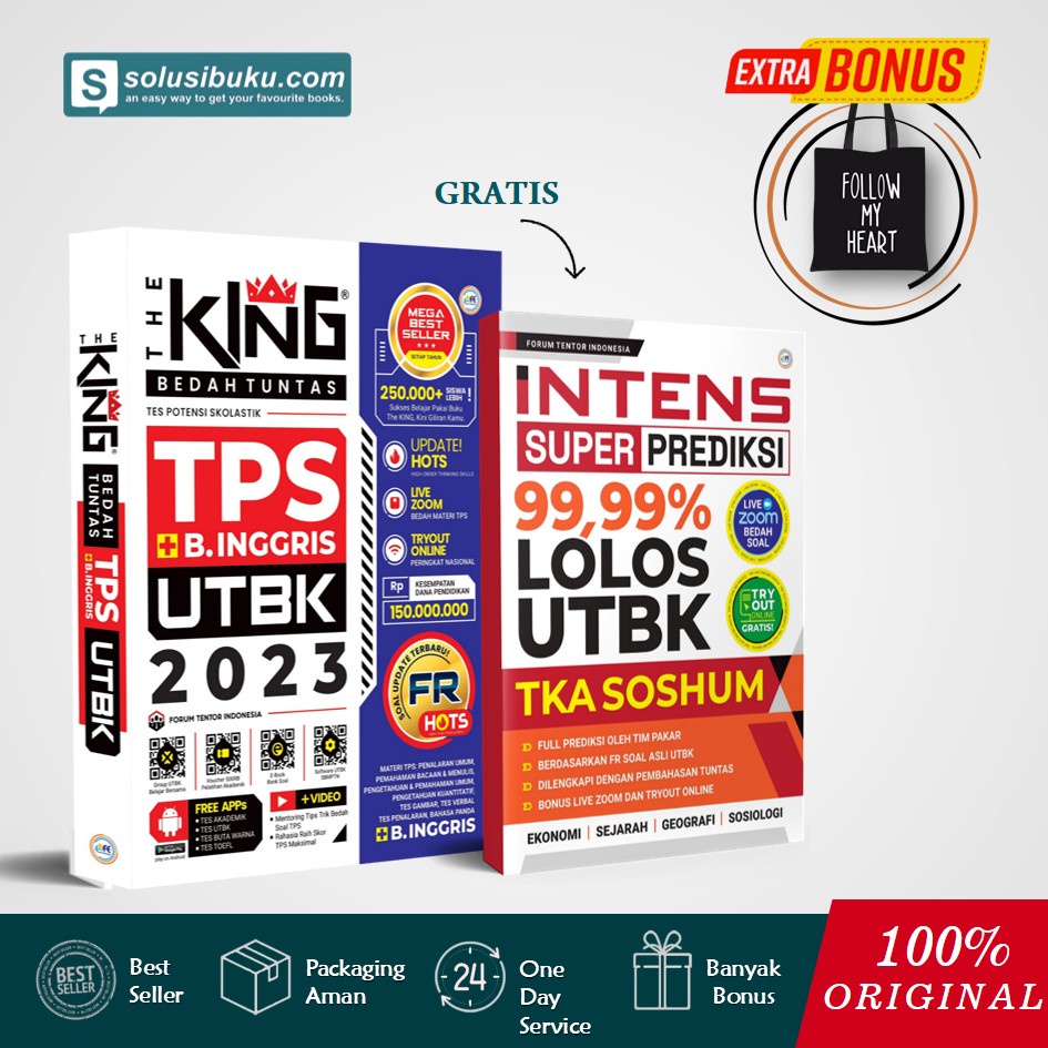 Buku The King Bedah Soal dan Materi TPS UTBK 2023 (Forum Edukasi)-TPS 23 + INTENS SOSH