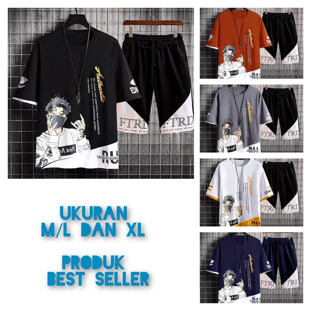 MUKZHOP - STELAN  URUS / atasan lengan pendek / celana pendek / satu pasang / fashion coow terbaru / terlaris