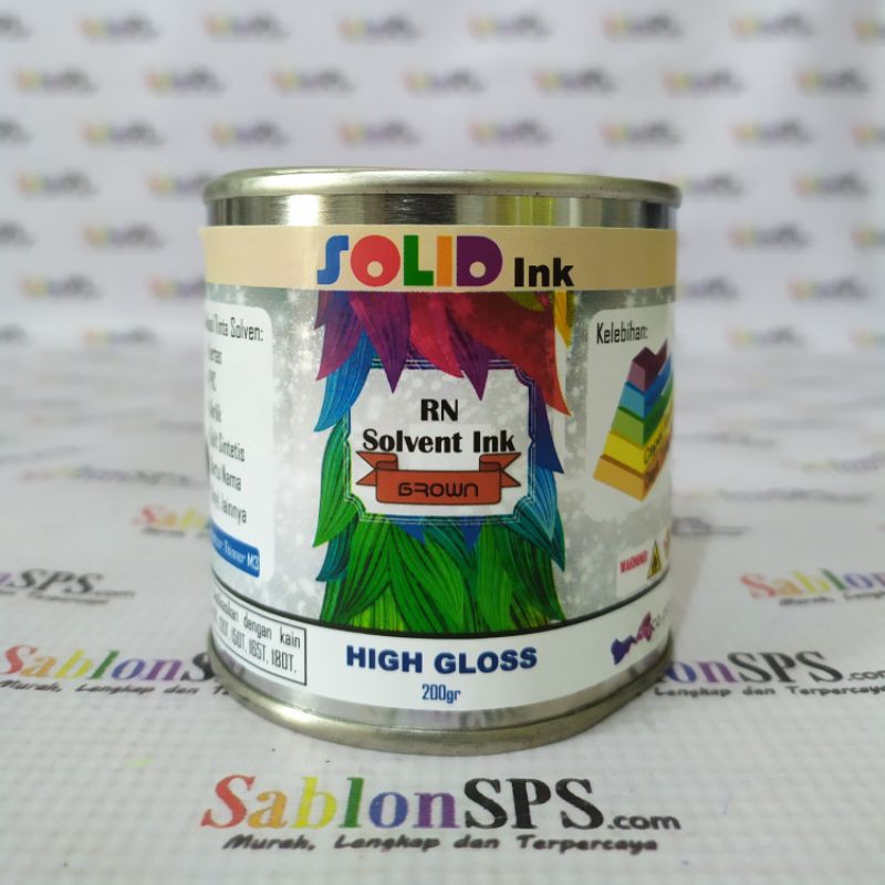 TINTA SABLON PVC SOLVENT BASED 200 gr BROWN COKLAT KERTAS VINYL AKRILIK KULIT SINTETIS