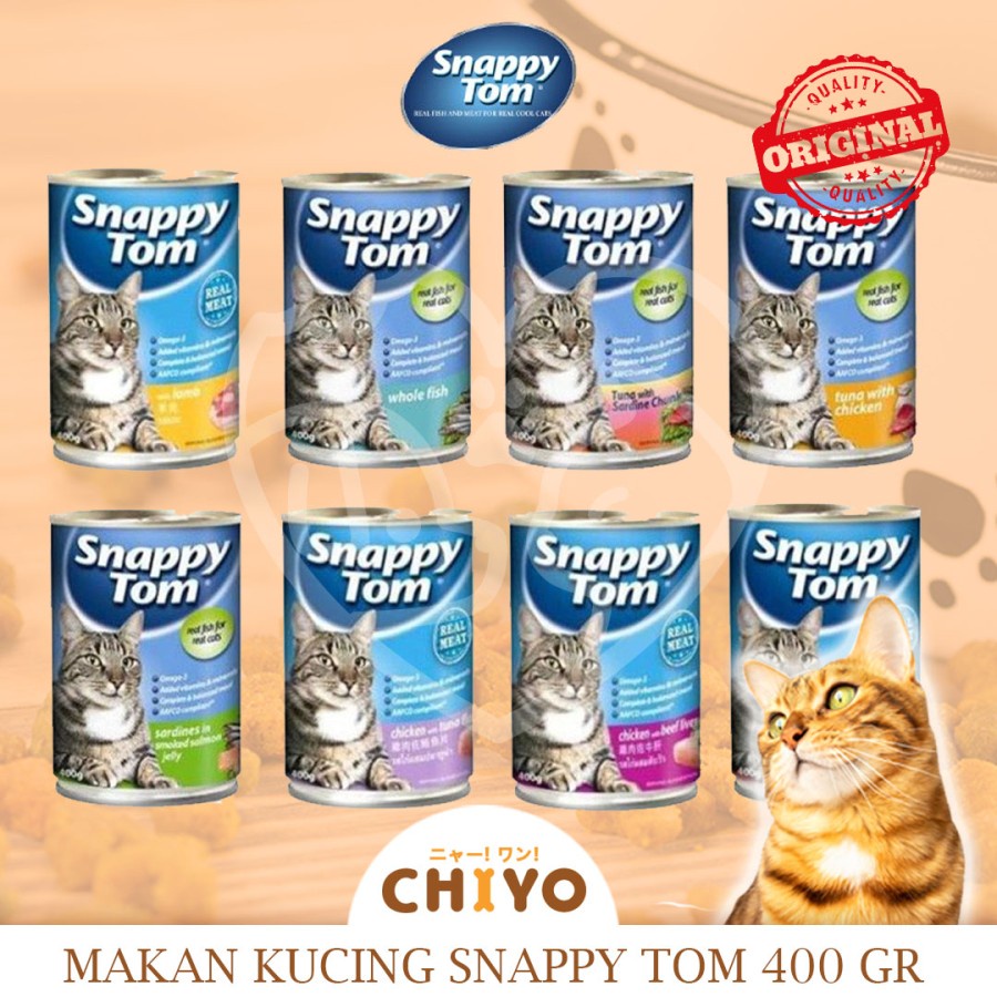 MAKANAN KUCING SNAPPY TOM 400 GRAM KALENG WET FOOD