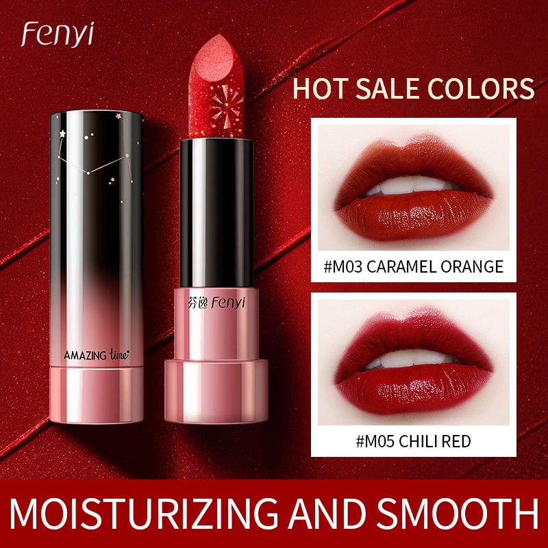 Fenyi Shimmer Glitter Lipstik Tahan Lama Tahan Air Bersinar Lip Gloss Make Up