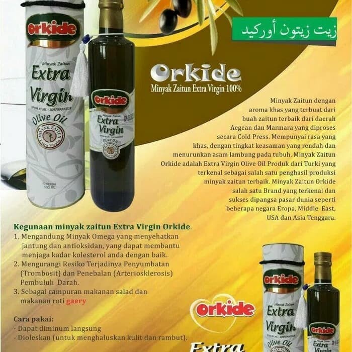 Minyak Zaitun ORKIDE Extra Virgin Olive Oil 500 ml
