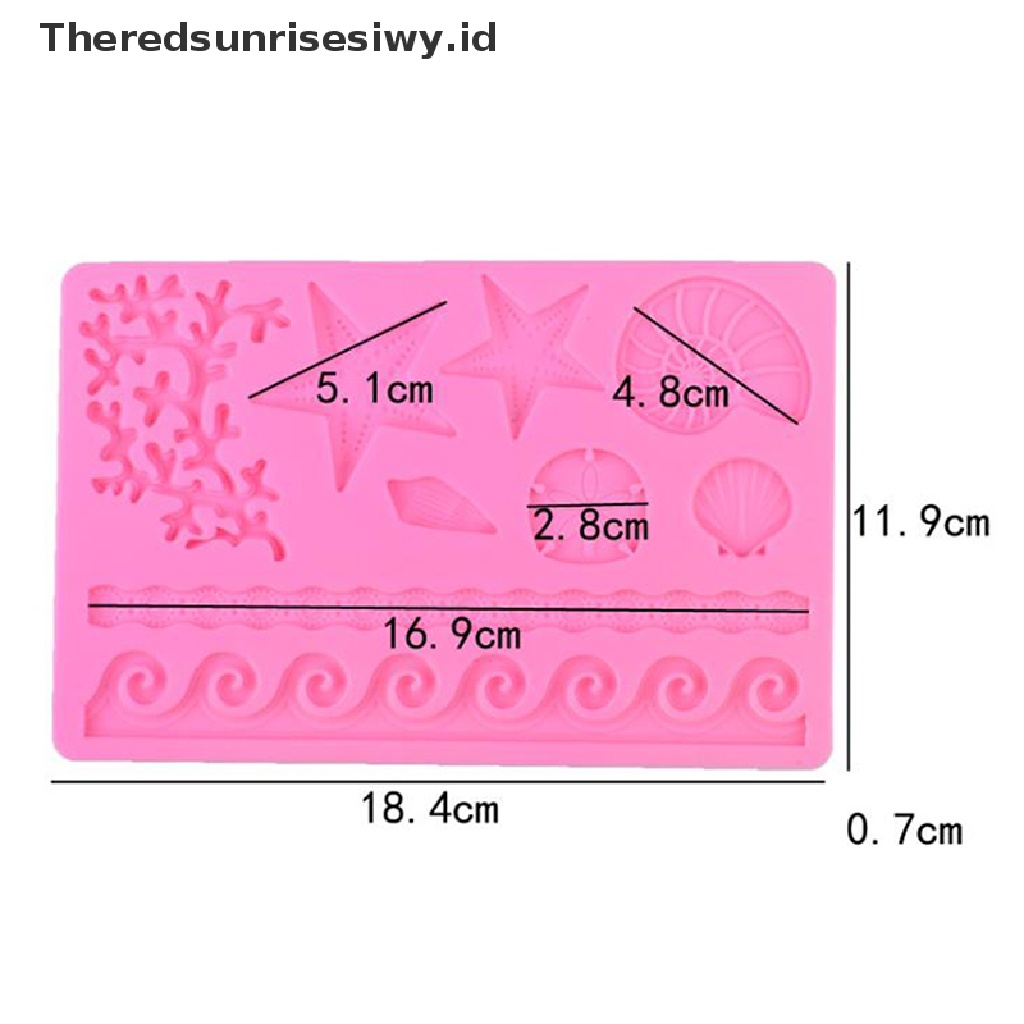 # Alat Rumah Tangga # 1pc Cetakan Kue / Coklat Bentuk Bintang Laut Bahan Silikon