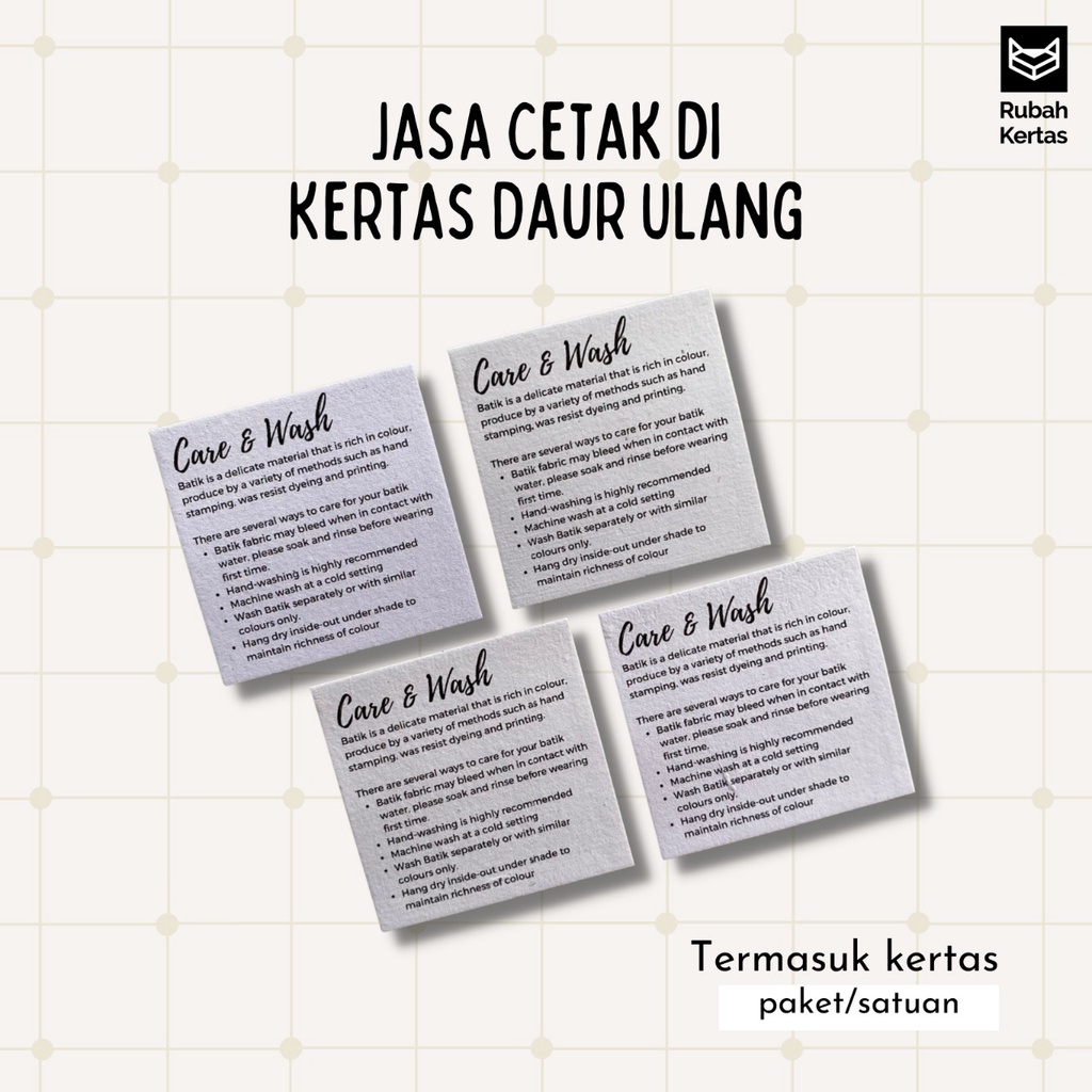 

[PER SET] KERTAS DAUR ULANG DAN CETAK PRINTING