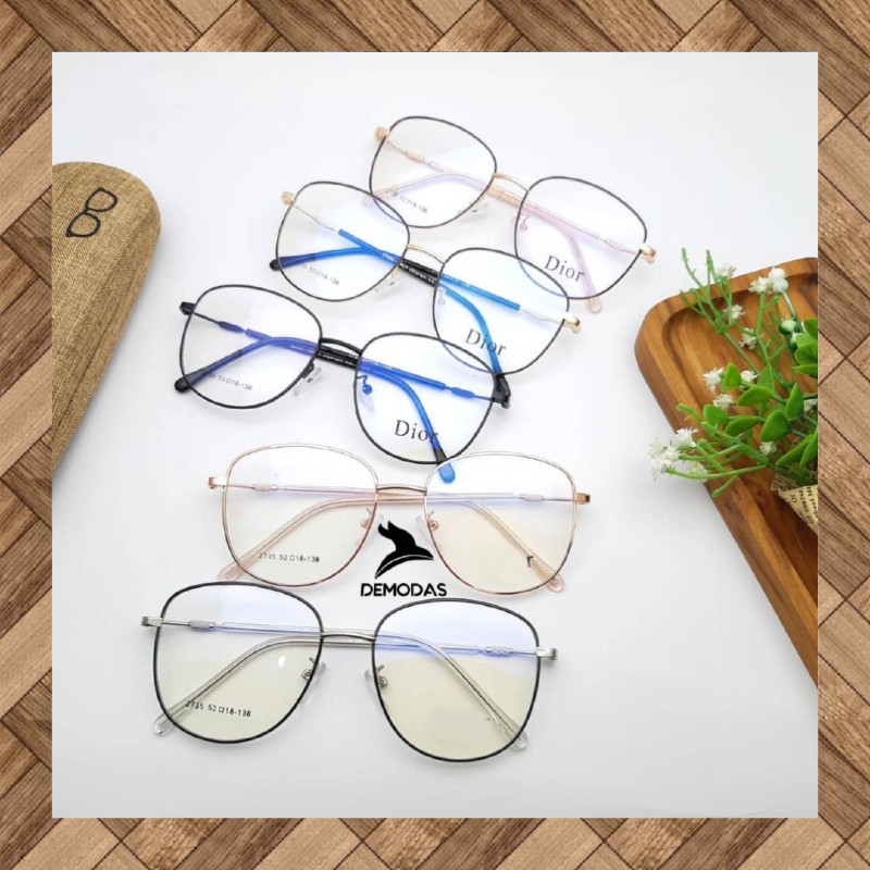 Paket Kacamata Lensa Photocromic Blueray Bluecromic Anti Radiasi Normal Minus Silinder 21351 Kacamata minus wanita kacamata wanita Demodas Glasses