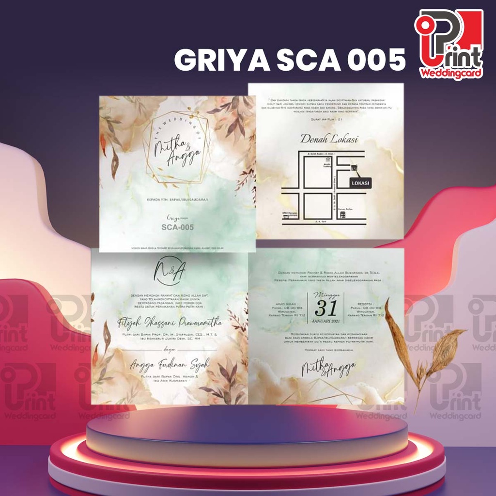 Griya Blangko SCA 005 | Blangko Undangan | Undangan Murah | Kertas Undangan Murah