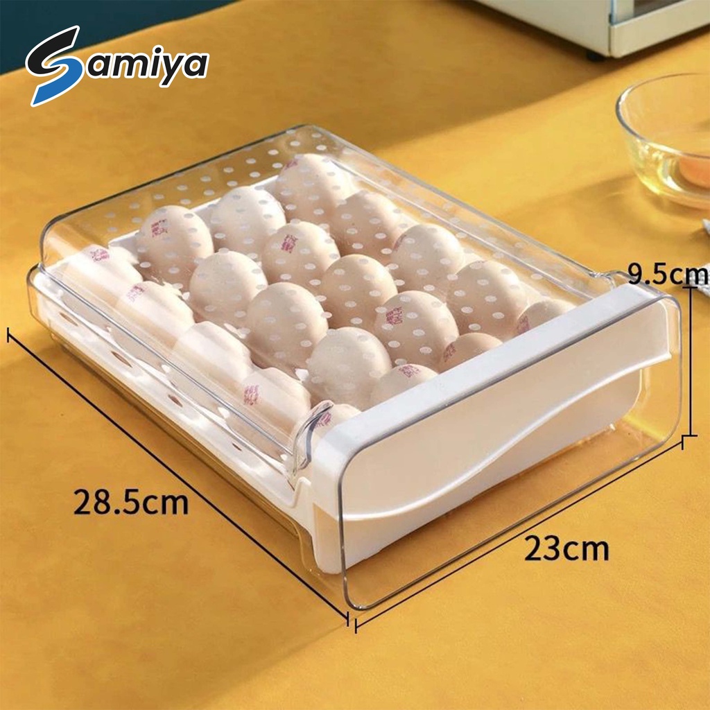 egg storage box container tray fridge / tempat penyimpan telur / kotak box menyimpan telor