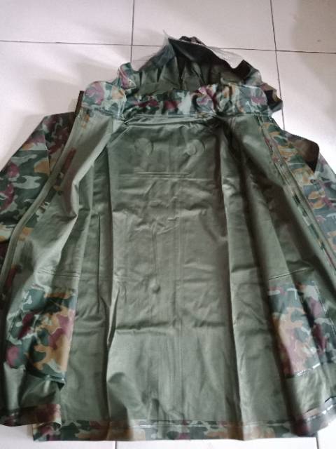 Jas hujan setelan/baju celana grc loreng army impor made in china