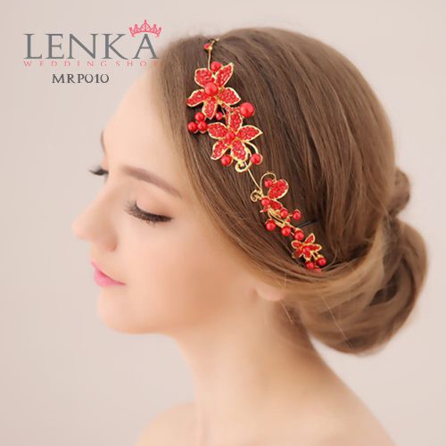Lenka Aksesoris Pengantin Pesta Tiara Bridesmaid Bridal Wedding MRP010