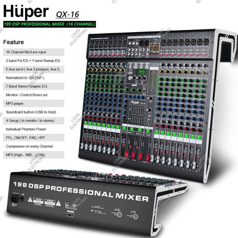 Mixer Audio HUPER QX16 QX 16 QX-16 16 Channel ORIGINAL