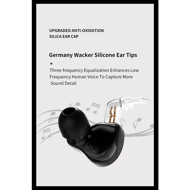 JCAlly MN HiFi Music Earphone with Mic Alt KZ EDX