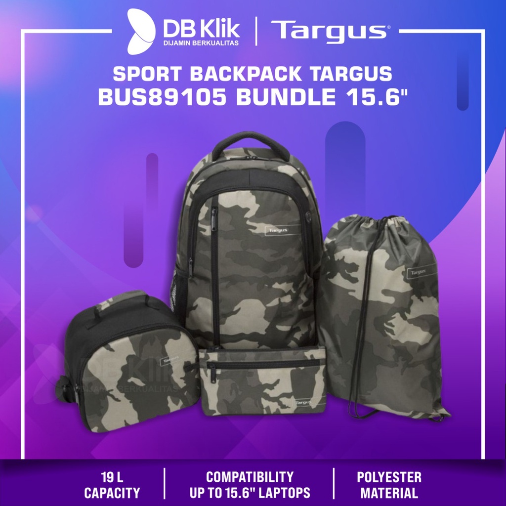 &quot;Sport Backpack TARGUS BUS89105 Bundle 15.6&quot; Green Camo-TARGUS BUS89105&quot;